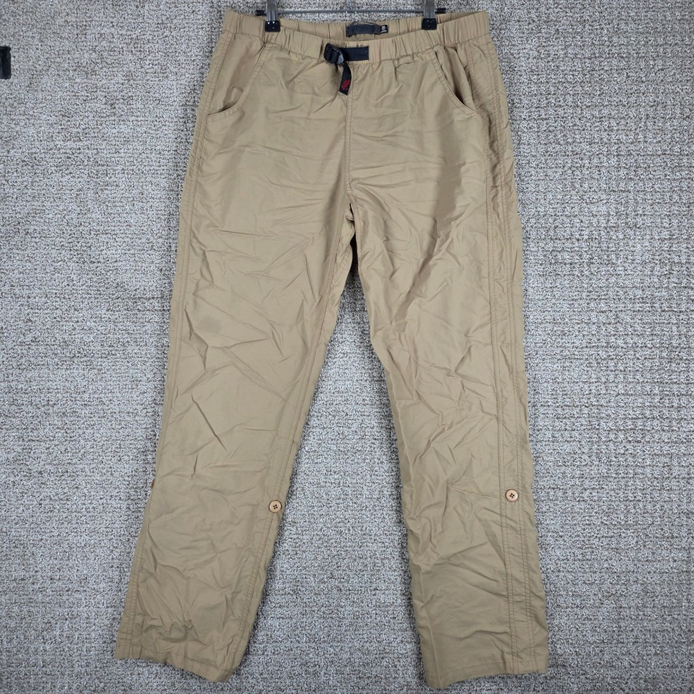 Gramicci Womens Tan Nylon Convertible Roll Up Climbing Hiking Pants Size M 31